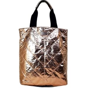 Victoria's Secret Rose Goldtone Foil Tote Bag Gym Office Market